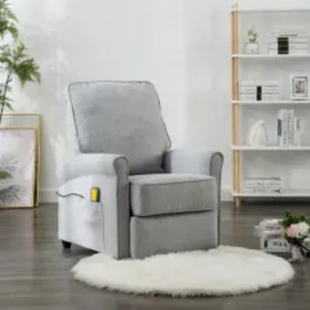 Sillón de masaje tela gris claro de , Sillones de masaje eléctricos - Ref: Foro24-322448, Precio: 211,99 €, Descuento: %