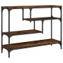 Mesa consola madera de ingeniería roble ahumado 100x30x75 cm de , Mesas auxiliares - Ref: Foro24-838915, Precio: 71,61 €, Des...