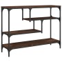 Mesa consola madera de ingeniería marrón roble 100x30x75 cm de , Mesas auxiliares - Ref: Foro24-838917, Precio: 59,87 €, Desc...