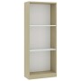 3-stufiges Regal aus weißem Sonoma-Eichenholz, 40 x 24 x 109 cm von , Bücherregale und Regale - Ref: Foro24-800833, Preis: 48...