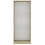 3-stufiges Regal aus weißem Sonoma-Eichenholz, 40 x 24 x 109 cm von , Bücherregale und Regale - Ref: Foro24-800833, Preis: 48...