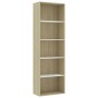 5-stufiges Regal aus Sperrholz in Weiß und Eiche, 60 x 30 x 189 cm von , Bücherregale und Regale - Ref: Foro24-800995, Preis:...