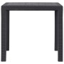 Mesa de jardín de plástico aspecto ratán marrón 79x79x72 cm de vidaXL, Mesas de jardín - Ref: Foro24-45603, Precio: 92,96 €, ...