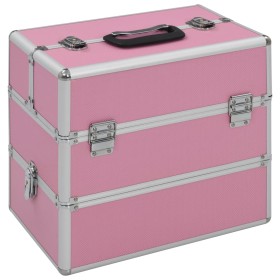 Make-up-Koffer 37x24x35 cm rosa Aluminium von vidaXL, Kulturbeutel - Ref: Foro24-91838, Preis: 51,44 €, Rabatt: %