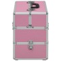 Maletín de maquillaje 37x24x35 cm aluminio rosa de vidaXL, Neceseres - Ref: Foro24-91838, Precio: 51,44 €, Descuento: %