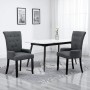 Silla de comedor con reposabrazos de tela gris oscuro de , Sillas de comedor - Ref: Foro24-248461, Precio: 148,13 €, Descuent...