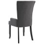 Silla de comedor con reposabrazos de tela gris oscuro de , Sillas de comedor - Ref: Foro24-248461, Precio: 148,13 €, Descuent...