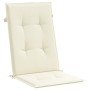 Cojín silla de jardín respaldo alto 2 uds tela crema 120x50x3cm de , Cojines para sillas y sofás - Ref: Foro24-43181, Precio:...