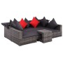 7-teiliges Gartensofa-Set und graue synthetische Rattankissen von , Gartensets - Ref: Foro24-44428, Preis: 646,25 €, Rabatt: %