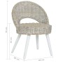 Butaca de ratán kubu blanco de , Sillones - Ref: Foro24-285229, Precio: 220,55 €, Descuento: %