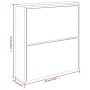 Shoe cabinet with mirror 2 levels smoked oak 63x17x67 cm by , Shoe racks and shoe organizers - Ref: Foro24-342632, Price: 77,...