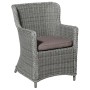 Madison Gray Taupe Panama Wicker Garden Chair Cushion 48x48cm by , Cushions for chairs and sofas - Ref: Foro24-447175, Price:...