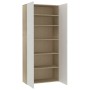 White and oak plywood shoe cabinet 80x35.5x180 cm by , Shoe racks and shoe organizers - Ref: Foro24-800293, Price: 195,83 €, ...