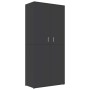 Gray plywood shoe cabinet 80x39x178 cm by , Shoe racks and shoe organizers - Ref: Foro24-802860, Price: 149,37 €, Discount: %