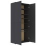 Gray plywood shoe cabinet 80x39x178 cm by , Shoe racks and shoe organizers - Ref: Foro24-802860, Price: 149,37 €, Discount: %