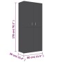 Gray plywood shoe cabinet 80x39x178 cm by , Shoe racks and shoe organizers - Ref: Foro24-802860, Price: 149,37 €, Discount: %