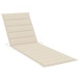 Tumbona con cojín crema madera de pino impregnada de , Tumbonas - Ref: Foro24-3065911, Precio: 154,13 €, Descuento: %