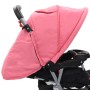 Carrito para 2 niños tandem de acero rosa y negro de vidaXL, Cochecitos de bebé - Ref: Foro24-10157, Precio: 207,26 €, Descue...