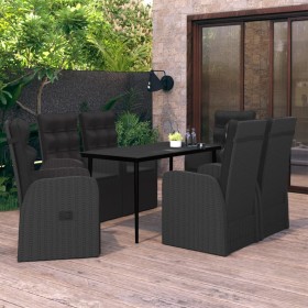 7-piece garden dining set with black cushions by , Garden sets - Ref: Foro24-3099503, Price: 1,00 €, Discount: %