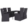 7-piece garden dining set with black cushions by , Garden sets - Ref: Foro24-3099503, Price: 1,00 €, Discount: %