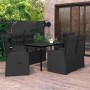 Juego de comedor de jardín 7 piezas con cojines negro de , Conjuntos de jardín - Ref: Foro24-3099499, Precio: 1,00 €, Descuen...