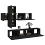 Set de muebles para TV 7 piezas madera contrachapada negro de , Muebles TV - Ref: Foro24-3114511, Precio: 252,30 €, Descuento: %