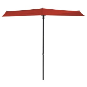 Madison Sun Wave Balcony Parasol 270x150 cm Brick Red by , Umbrellas - Ref: Foro24-423725, Price: 198,91 €, Discount: %