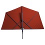 Madison Sun Wave Balcony Parasol 270x150 cm Brick Red by , Umbrellas - Ref: Foro24-423725, Price: 198,91 €, Discount: %