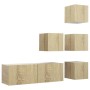 Sonoma Oak 5-Piece Living Room Furniture Set by , TV Furniture - Ref: Foro24-3079037, Price: 132,72 €, Discount: %