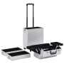 Maletín trolley de maquillaje de aluminio plateado de vidaXL, Neceseres - Ref: Foro24-91814, Precio: 121,04 €, Descuento: %