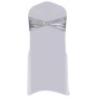 Lazo de silla elástico 25 uds con broche de diamante plateado de , Fundas - Ref: Foro24-133580, Precio: 39,93 €, Descuento: %