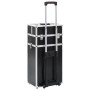 Black aluminum makeup trolley case crocodile print by vidaXL, toiletry bags - Ref: Foro24-91824, Price: 101,34 €, Discount: %