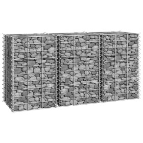 Gabion flower beds 3 units iron 30x30x50 cm by , Pots and planters - Ref: Foro24-151248, Price: 36,31 €, Discount: %