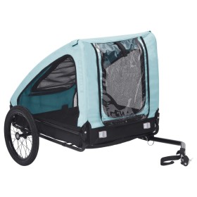 Blauer und schwarzer Haustier-Fahrradanhänger von , Kinderwagen für Haustiere - Ref: Foro24-92595, Preis: 124,18 €, Rabatt: %