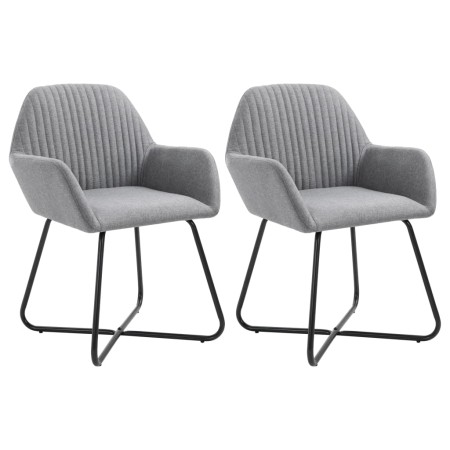 Swivel dining chairs 2 units light gray fabric by vidaXL, dining chairs - Ref: Foro24-249807, Price: 166,74 €, Discount: %