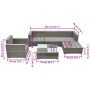 6-teiliges Gartensofa-Set und graue synthetische Rattankissen von , Gartensets - Ref: Foro24-42105, Preis: 519,14 €, Rabatt: %