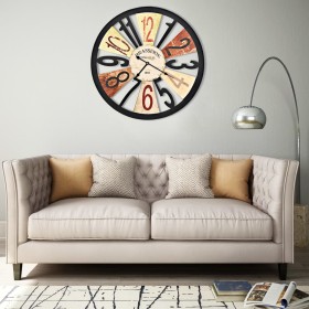 Multicolor metal wall clock 60 cm by , Wall clocks - Ref: Foro24-283863, Price: 50,99 €, Discount: %