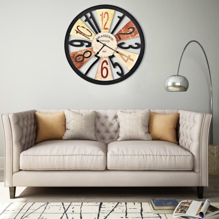 Multicolor metal wall clock 60 cm by , Wall clocks - Ref: Foro24-283863, Price: 50,47 €, Discount: %