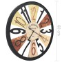 Multicolor metal wall clock 60 cm by , Wall clocks - Ref: Foro24-283863, Price: 50,47 €, Discount: %