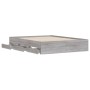 Cama con cajones madera ingeniería gris Sonoma 140x190 cm de , Camas y somieres - Ref: Foro24-3207306, Precio: 195,99 €, Desc...