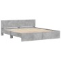 Concrete gray headboard bed frame and LED lights 180x200cm by , Beds and slatted bases - Ref: Foro24-3207591, Price: 183,86 €...