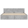 Concrete gray headboard bed frame and LED lights 180x200cm by , Beds and slatted bases - Ref: Foro24-3207591, Price: 183,86 €...