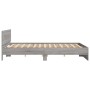 Sonoma gray headboard bed frame and LED lights 180x200 cm by , Beds and slatted bases - Ref: Foro24-3207593, Price: 223,56 €,...