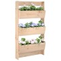 Wall planter 3 levels solid pine wood 60x18.5x110 cm by , Pots and planters - Ref: Foro24-825114, Price: 79,00 €, Discount: %