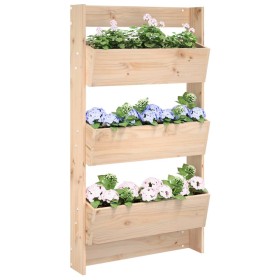 Wall planter 3 levels solid pine wood 60x18.5x110 cm by , Pots and planters - Ref: Foro24-825114, Price: 78,99 €, Discount: %