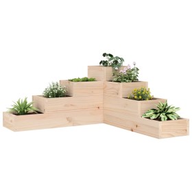 Jardinera de 4 niveles madera maciza de pino 80,5x79x36 cm de , Maceteros y jardineras - Ref: Foro24-825317, Precio: 72,99 €,...