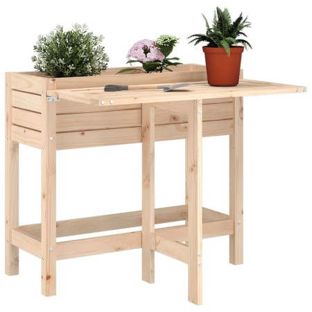 Jardinera con tapa plegable madera maciza de pino de , Maceteros y jardineras - Ref: Foro24-825121, Precio: 58,99 €, Descuent...