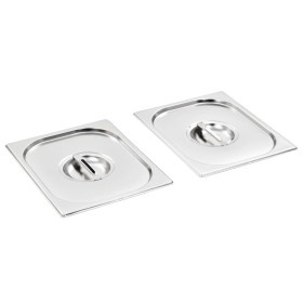 Deckel für Gastronorm 1/2 Edelstahlbleche 2 Stück von vidaXL, Eimerdeckel für Dampftische - Ref: Foro24-50891, Preis: 25,99 €...