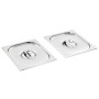 Gastronorm 1/2 stainless steel tray lids 2 units by vidaXL, Bucket lids for steam tables - Ref: Foro24-50891, Price: 22,28 €,...