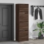 Shoe cabinet with 4 folding drawers oak brown 60x42x204 cm by , Shoe racks and shoe organizers - Ref: Foro24-3214398, Price: ...